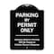 Signmission Designer Series-Parking By Permit Vehicles Without Permits Will Be Towed, 24" x 18", BW-1824-9940 A-DES-BW-1824-9940 - alternate 1